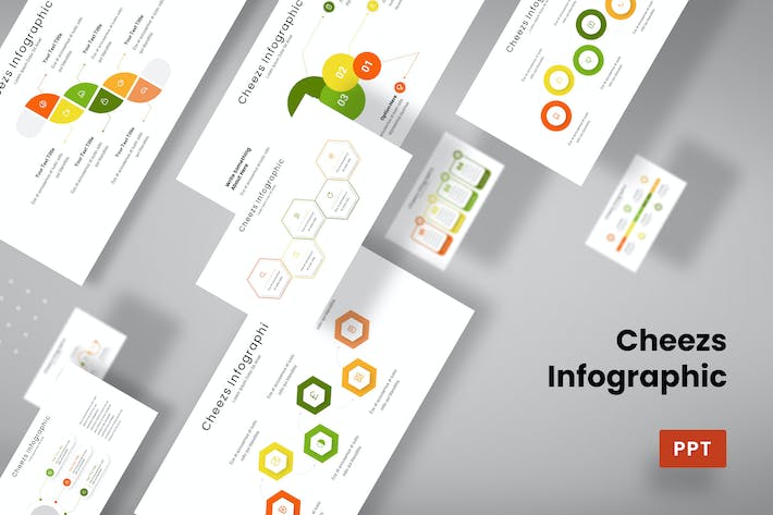 多色彩时间线信息图图形图表PPT模板 - 顶尖PPT