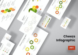 多色彩时间线信息图图形图表PPT模板 - 顶尖PPT