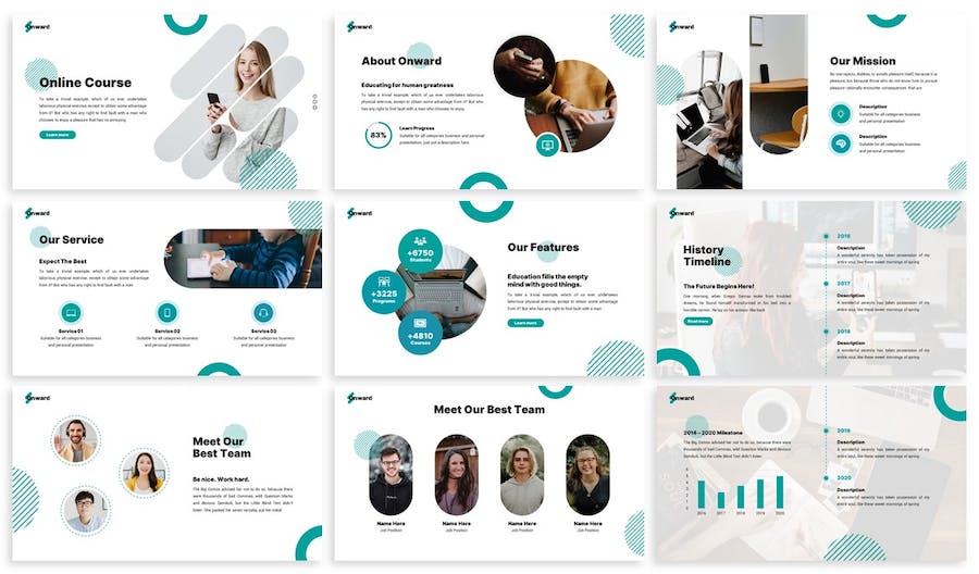 抽象设计艺术创意展示PPT模板 - 顶尖PPT