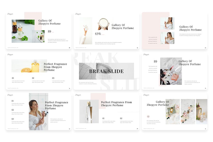 香水品牌营销策略运营Keynote模板 - 顶尖PPT