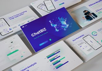 chatGPT人工智能对话生成科技未来PPT模板 - 顶尖PPT