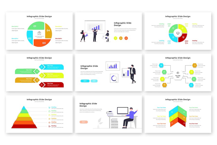 国外个人业务信息图形展示Keynote模板 - 顶尖PPT