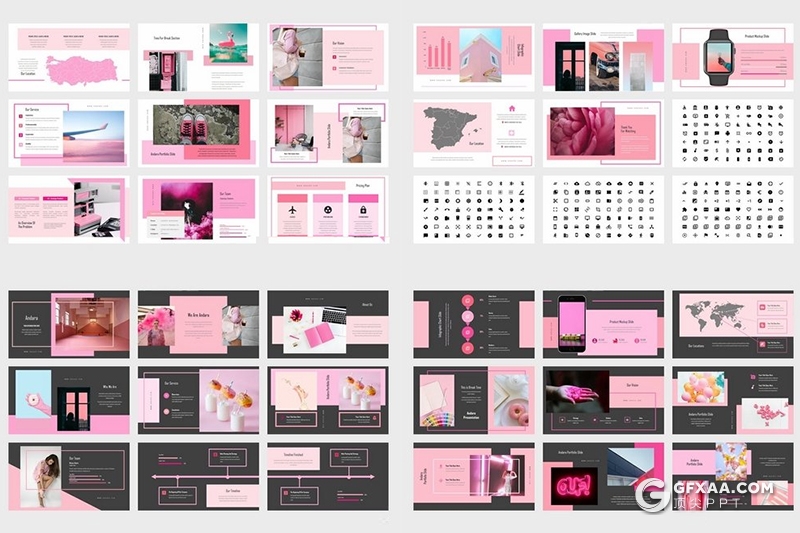 62页扁平化简约文艺风格PPT模板 - 顶尖PPT