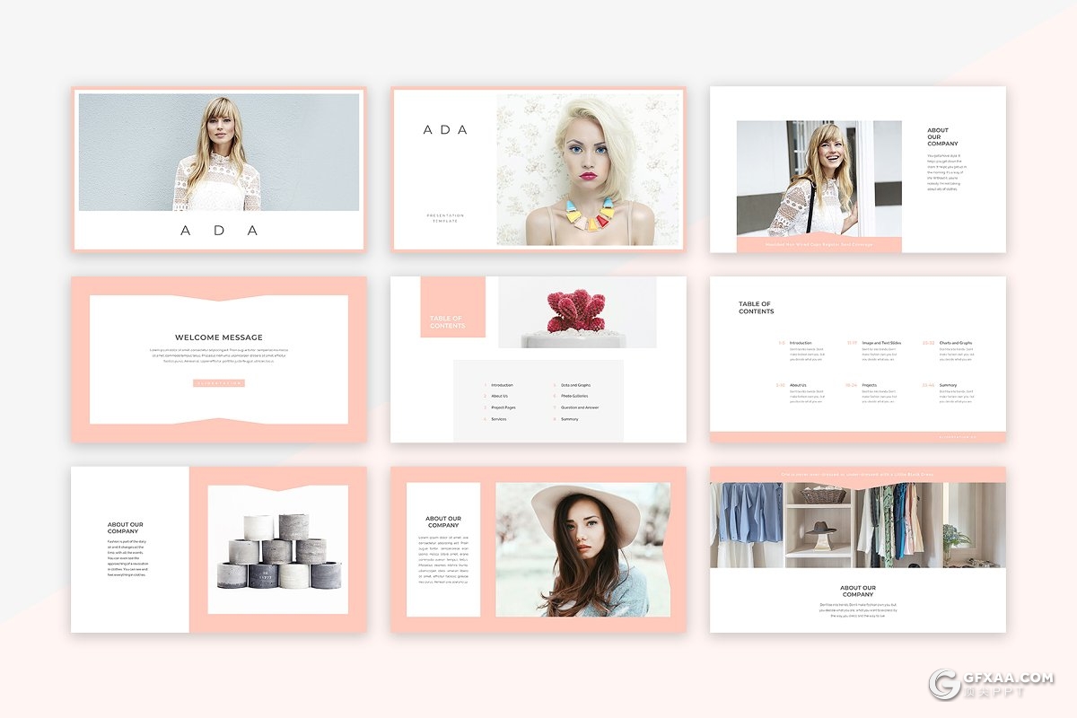 90页极简文艺风格国外摄影图片展示keynote模板 - 顶尖PPT