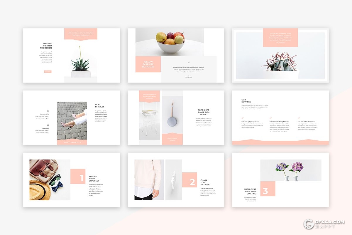 90页极简文艺风格国外摄影图片展示keynote模板 - 顶尖PPT