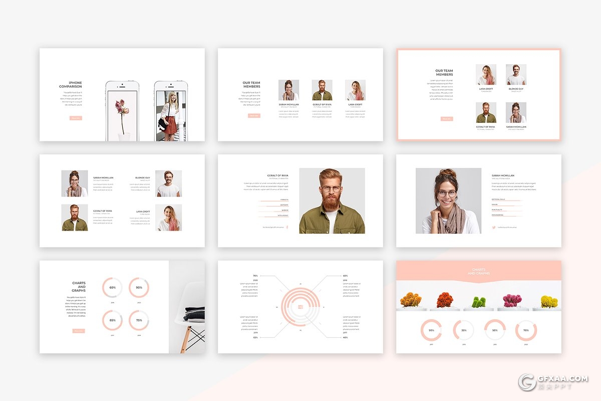 90页极简文艺风格国外摄影图片展示keynote模板 - 顶尖PPT