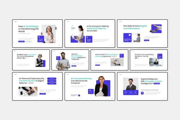 人工智能技术keynote模板 - 顶尖PPT