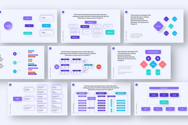 流程图信息图表PPT模板 - 顶尖PPT