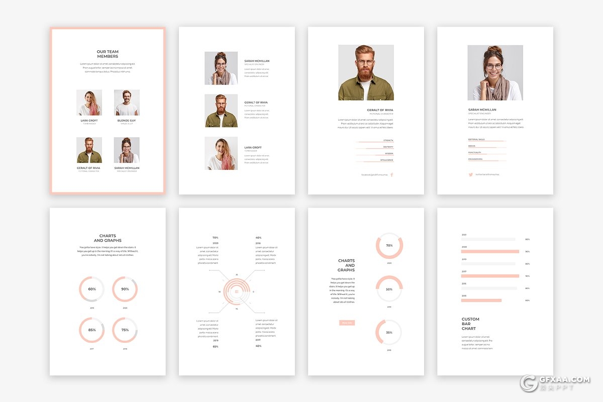 90页A4规国外格极简文艺风格摄影图片展示keynote模板 - 顶尖PPT