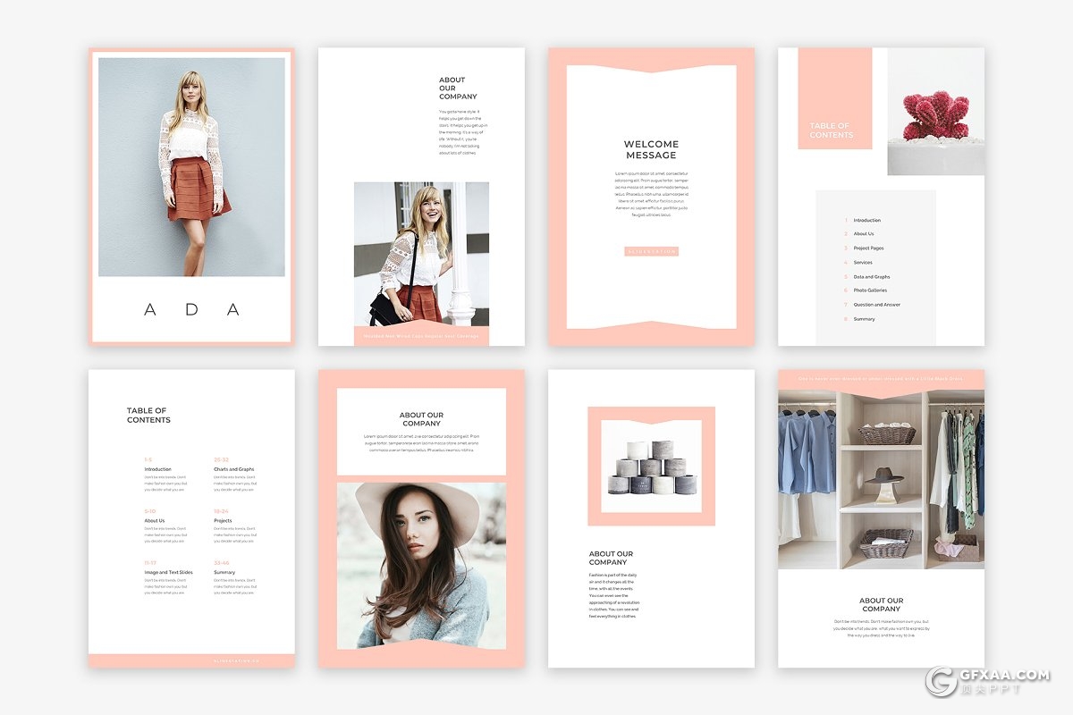 90页A4规国外格极简文艺风格摄影图片展示keynote模板 - 顶尖PPT