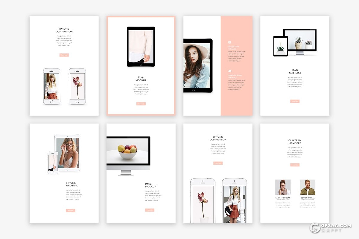 90页A4规国外格极简文艺风格摄影图片展示keynote模板 - 顶尖PPT