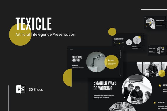 人工智能词汇学习指南PPT模板 - 顶尖PPT