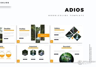 30页5种配色简约风格风景展示介绍Google slides模板 - 顶尖PPT