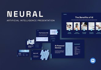 神经人工智能技术讲述知识传播方案Keynote模板 - 顶尖PPT