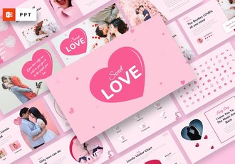 可爱温馨情人节主题PPT模板 - 顶尖PPT