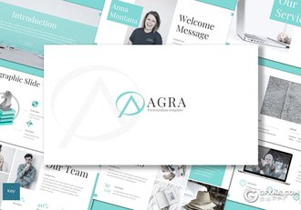 30页5种配色企业团队介绍扁平化keynote模板 - 顶尖PPT