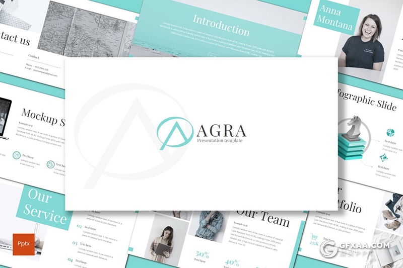 30页5种配色企业团队介绍扁平化ppt模板 - 顶尖PPT