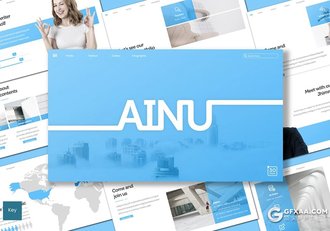 30页5种配色欧美扁平化商务风格keynote模板 - 顶尖PPT