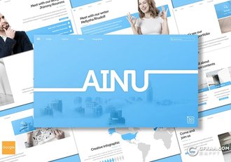 30页5种配色欧美扁平化商务风格Google slides模板 - 顶尖PPT