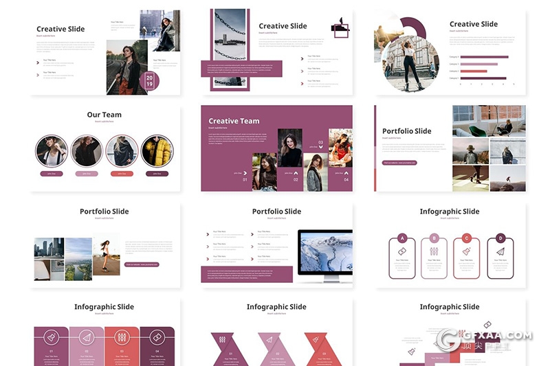 30页5种配色简约大气商务多用途ppt模板 - 顶尖PPT