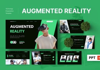 增强现实AR技术主题PPT模板 - 顶尖PPT