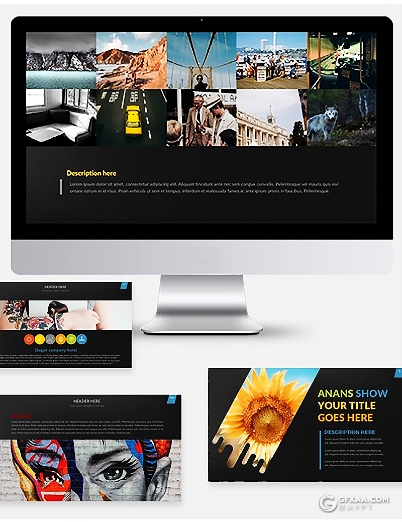 57页黑底色企业团队介绍展示keynote模板 - 顶尖PPT