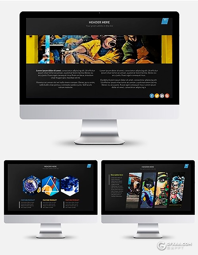 57页黑底色企业团队介绍展示keynote模板 - 顶尖PPT