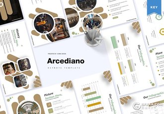 30页5种配色创意圆形商务多用途keynote模板 - 顶尖PPT