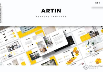 30页国外公司团队介绍工作计划统计keynote模板 5种主题配色 - 顶尖PPT