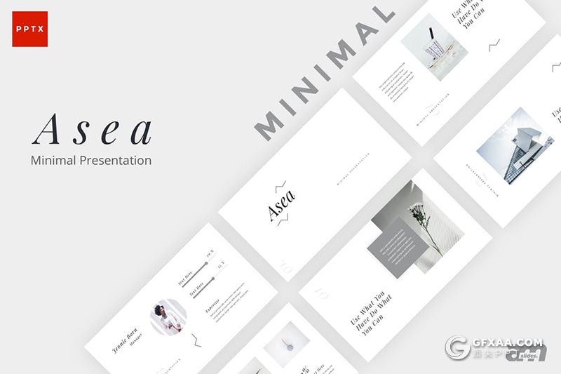 30页欧美极简文艺风格ppt模板 - 顶尖PPT