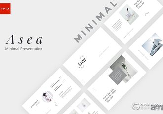 30页欧美极简文艺风格ppt模板 - 顶尖PPT