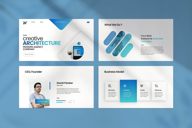 企业架构团队公司简介PPT模板 - 顶尖PPT