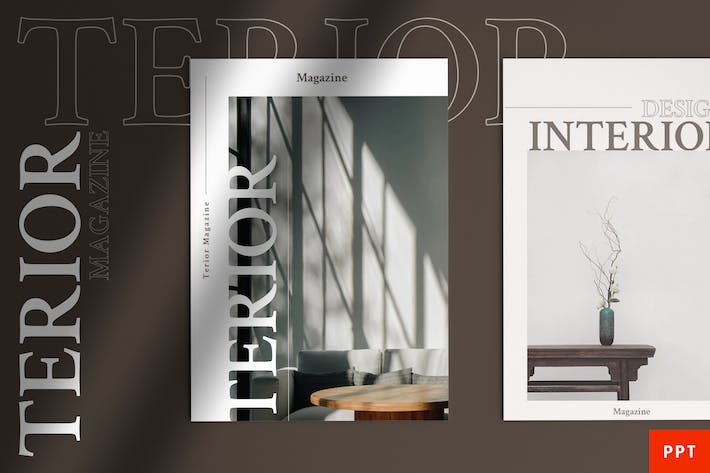室内设计家具杂志PPT模板 - 顶尖PPT
