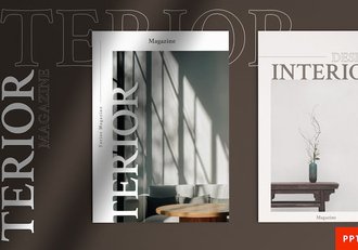 室内设计家具杂志PPT模板 - 顶尖PPT