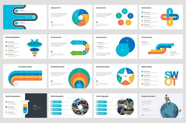 商业计划解决方案信息图形动画PPT模板 - 顶尖PPT