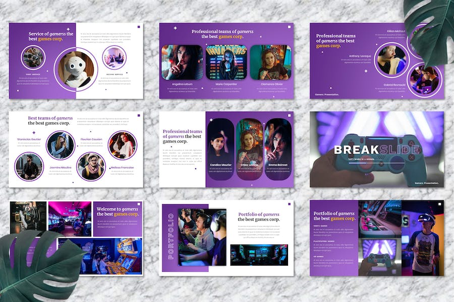 游戏产业发展商业方案Keynote模板 - 顶尖PPT