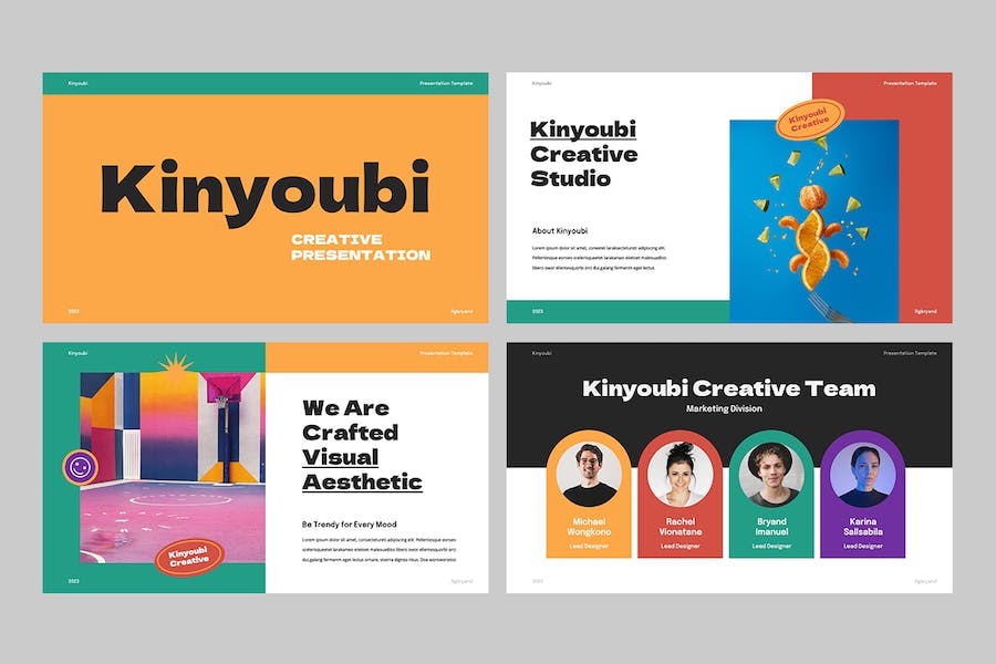 多彩创意贴纸装饰幻灯片设计Keynote模板 - 顶尖PPT