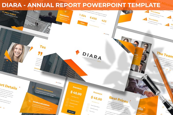 年度报告统计分析展示PPT模板 - 顶尖PPT