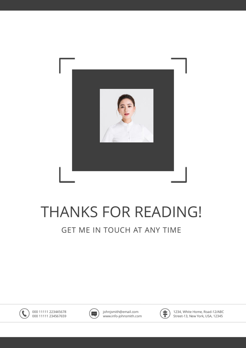 4页简约英文简历模板 - 顶尖PPT