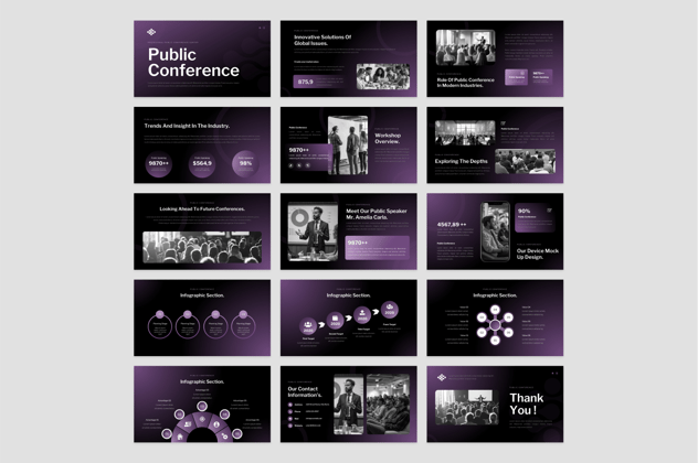 公共会议商务风格PPT模板 - 顶尖PPT