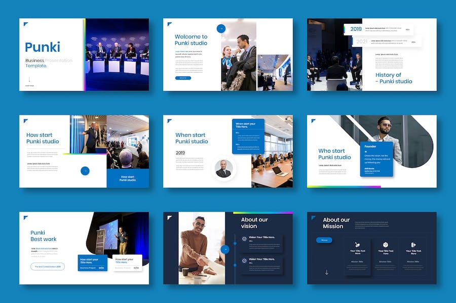 欧美商业商务会议洽谈合作团队展示PPT模板 - 顶尖PPT