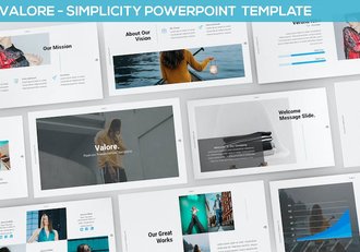 蓝色简约商务企业宣传PPT模板 - 顶尖PPT