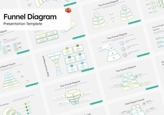 线稿漏斗图形PPT模板 - 顶尖PPT