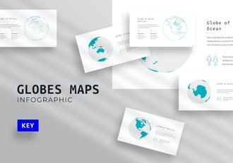 球状世界地图keynote模板 - 顶尖PPT