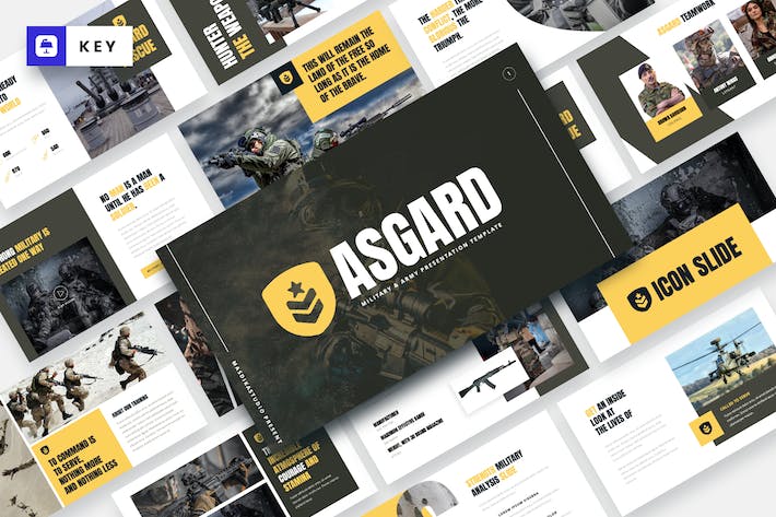 军队主题文化内容展示Keynote模板 - 顶尖PPT