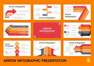 彩色箭头流程图形PPT模板 - 顶尖PPT
