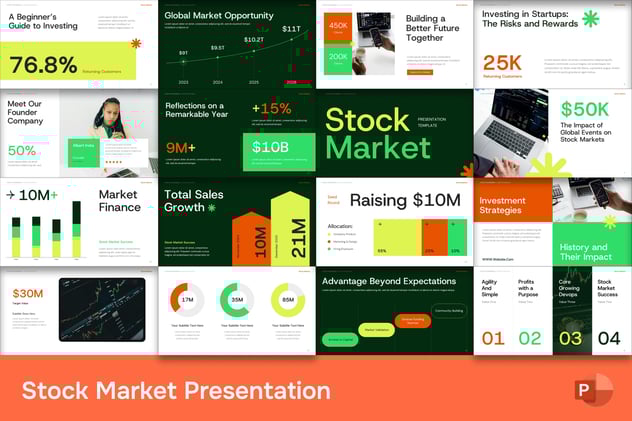股市行情走势分析PPT模板 - 顶尖PPT