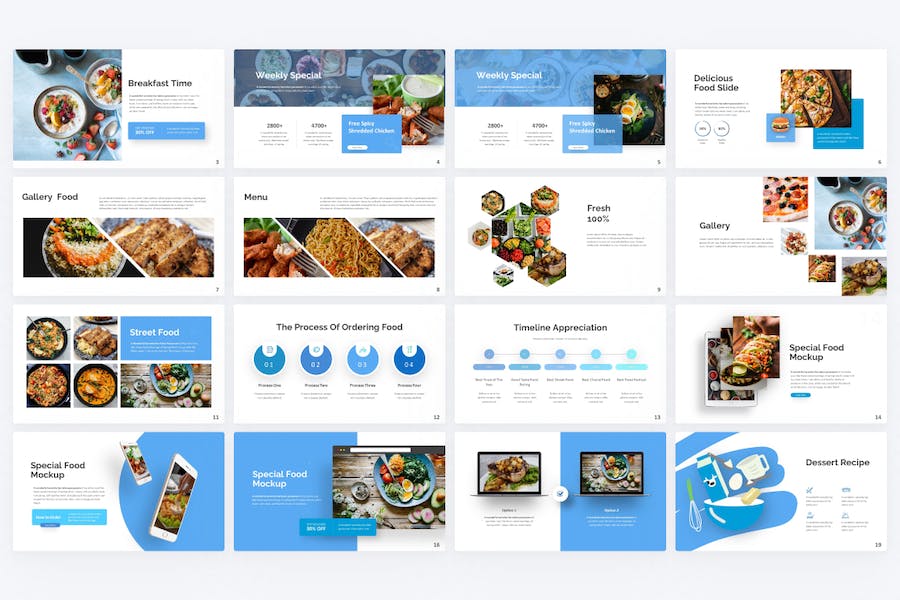 餐厅餐饮美食介绍食物主题keynote模板 - 顶尖PPT