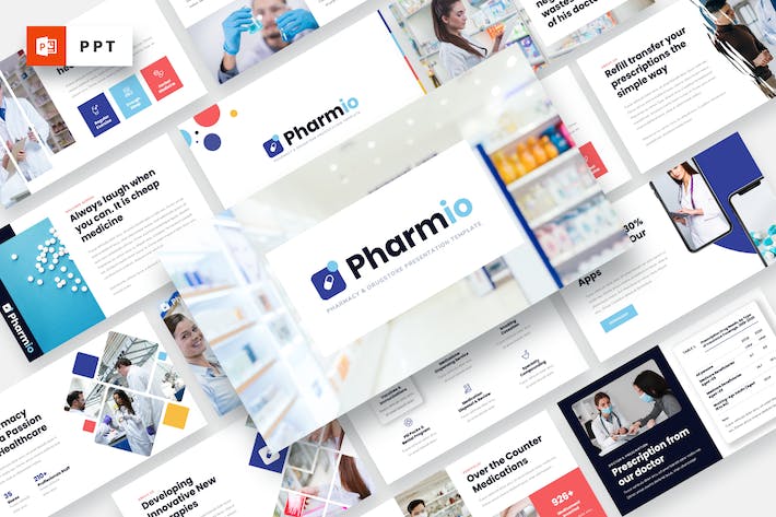 药店品牌介绍药品信息展示PPT模板 - 顶尖PPT