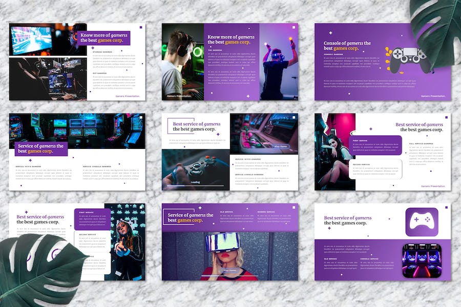 游戏产业发展商业方案Keynote模板 - 顶尖PPT